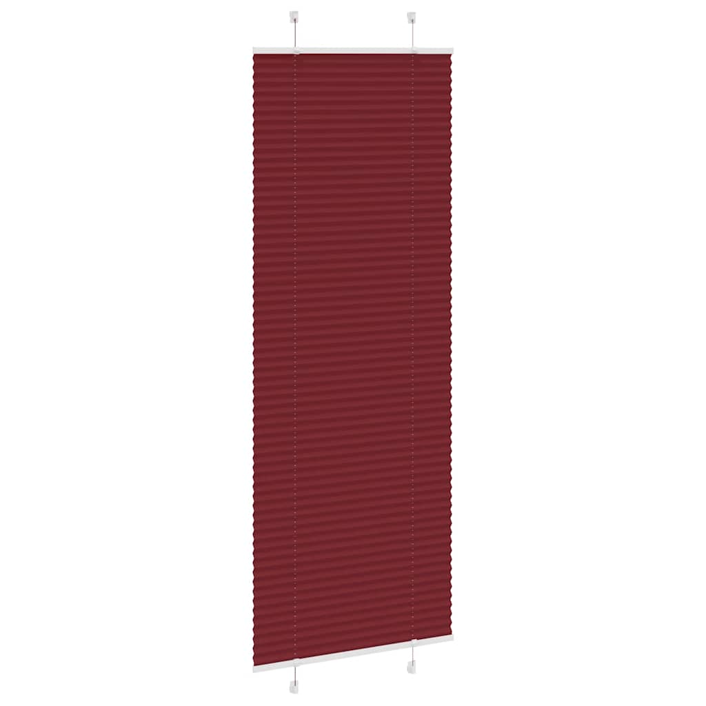 Thumbnail - vidaXL Plissee Bordeauxrot 80x200 cm Stoffbreite 79,4 cm Polyester