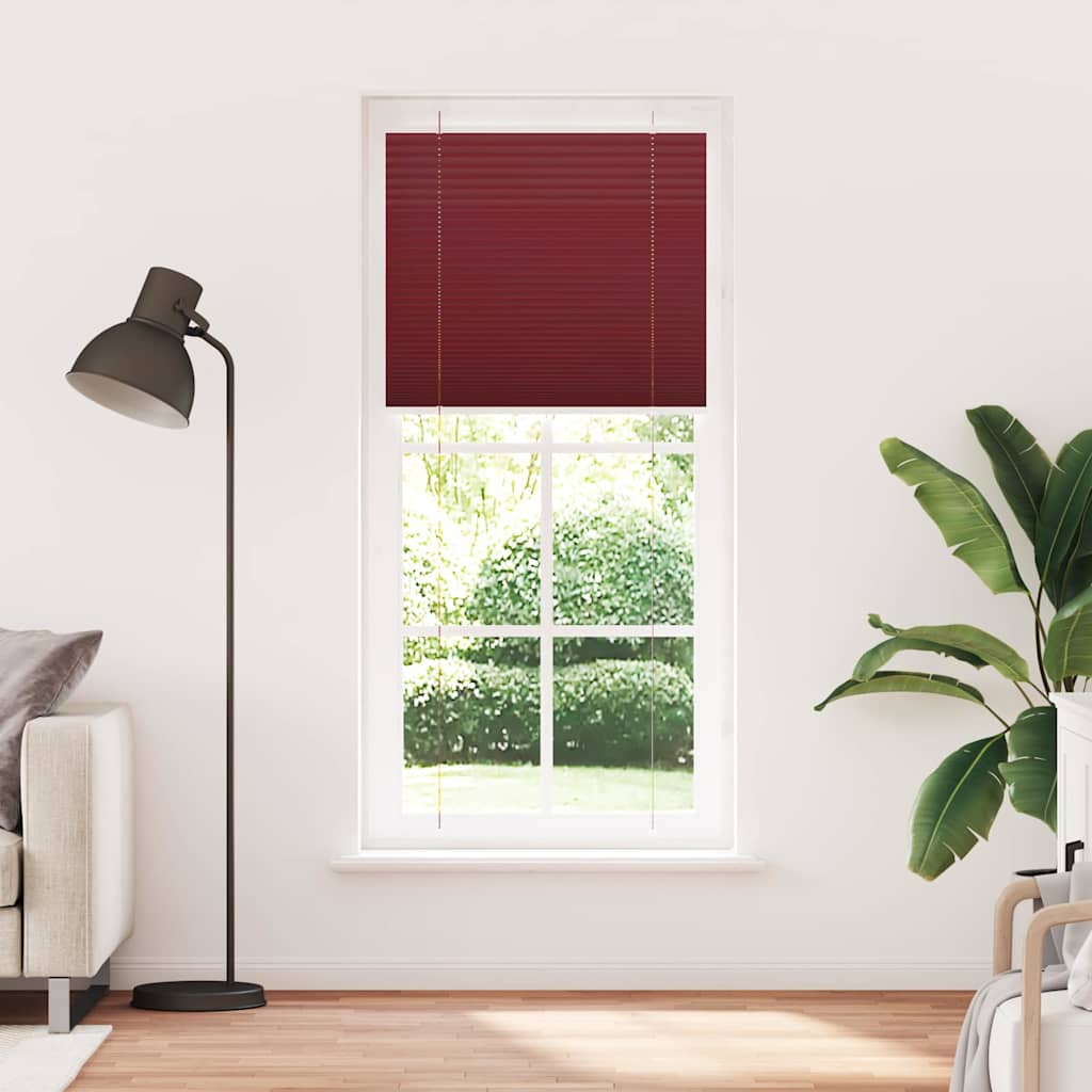 Thumbnail - vidaXL Plissee Bordeauxrot 85x200 cm Stoffbreite 84,4 cm Polyester