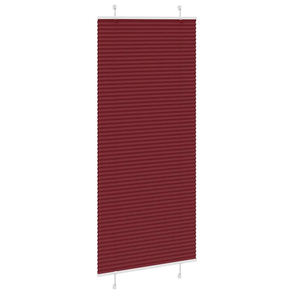 Thumbnail - vidaXL Plissee Bordeauxrot 95x200 cm Stoffbreite 94,4 cm Polyester