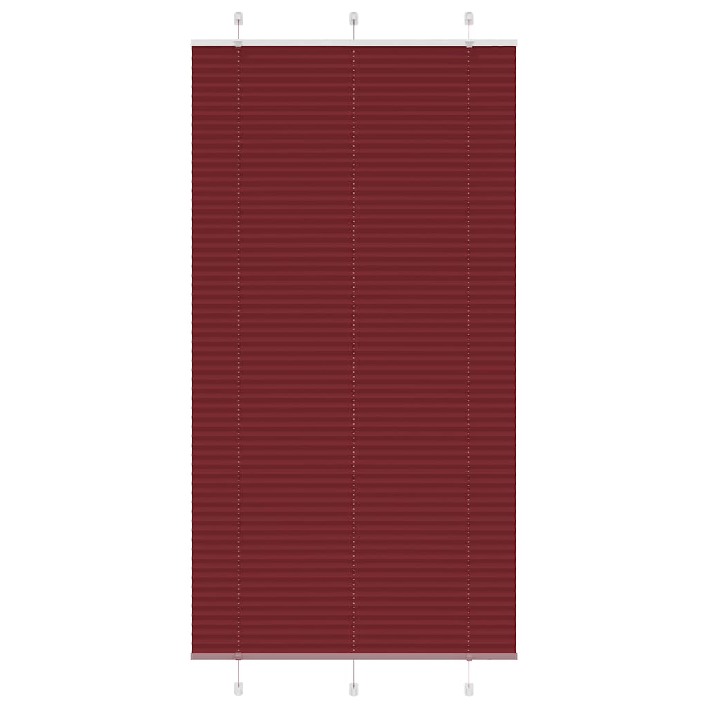 vidaXL Plissee Bordeauxrot 105x200 cm Stoffbreite 104,4 cm Polyester