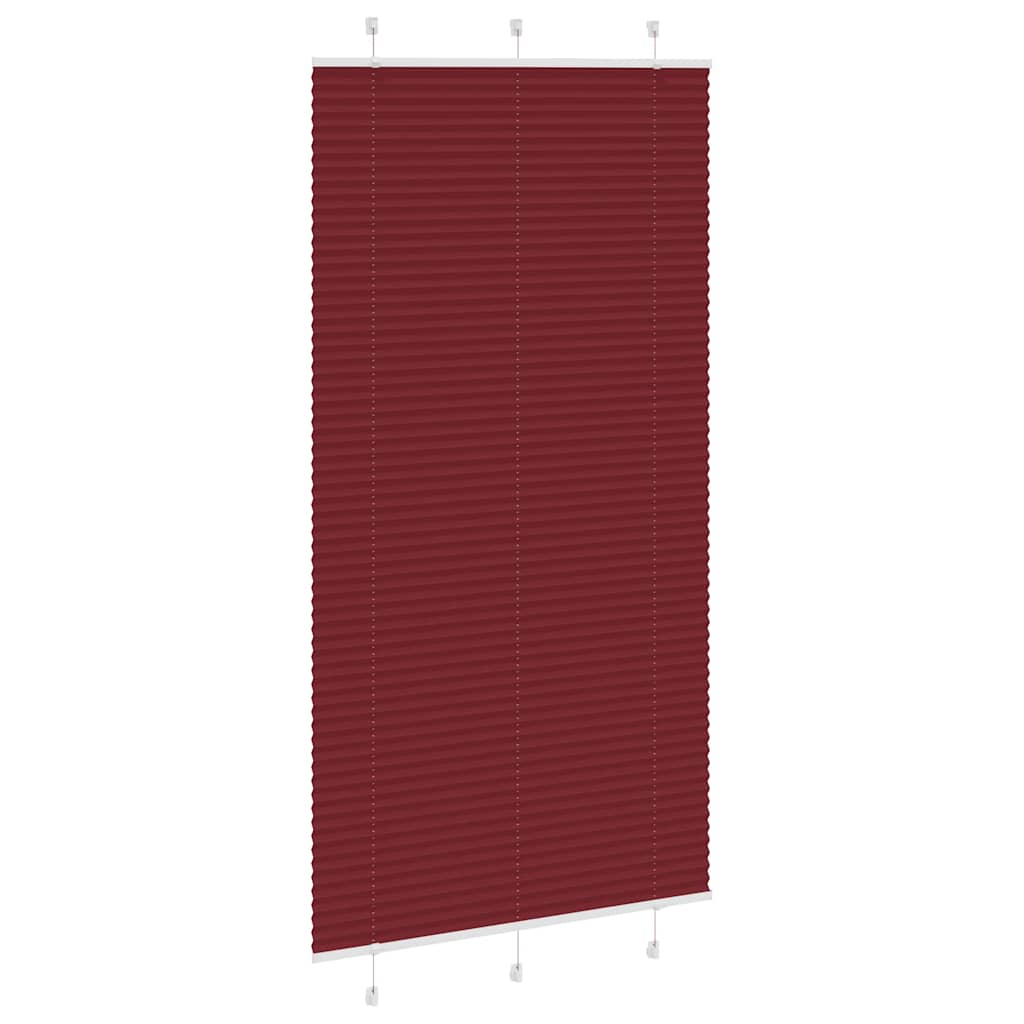 Thumbnail - vidaXL Plissee Bordeauxrot 105x200 cm Stoffbreite 104,4 cm Polyester