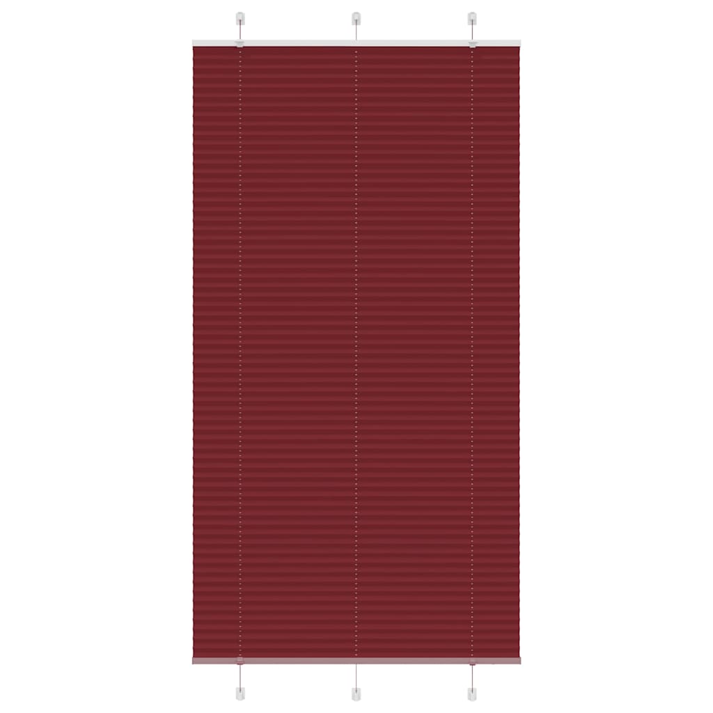 vidaXL Plissee Bordeauxrot 110x200 cm Stoffbreite 109,4 cm Polyester