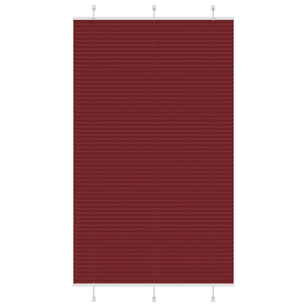 vidaXL Plissee Bordeauxrot 120x200 cm Stoffbreite 119,4 cm Polyester