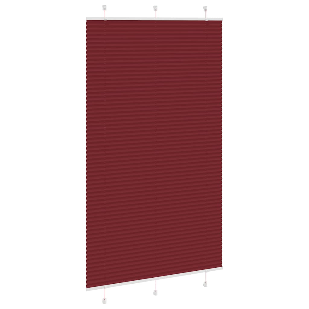 Thumbnail - vidaXL Plissee Bordeauxrot 120x200 cm Stoffbreite 119,4 cm Polyester