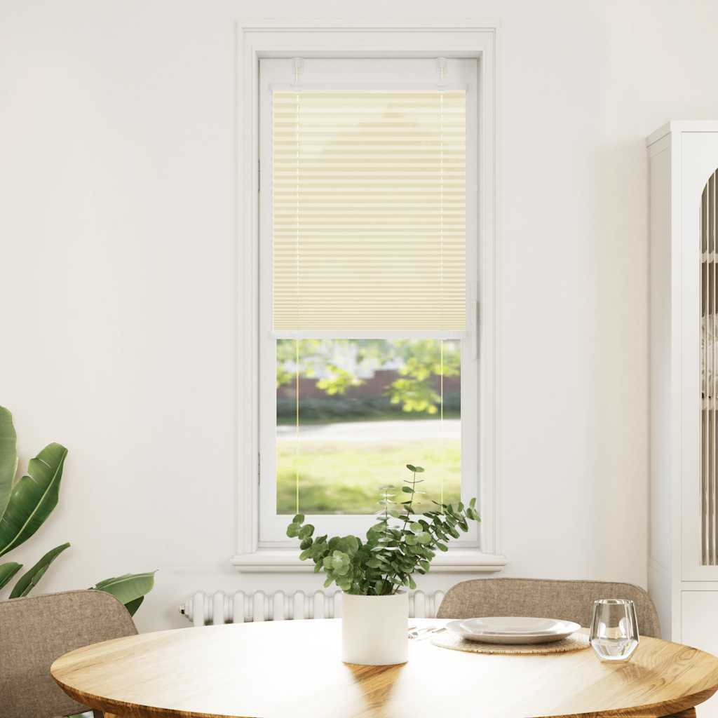 vidaXL Plissé rolgordijn 50x100 cm stofbreedte 49,4 cm polyester crème afbeelding