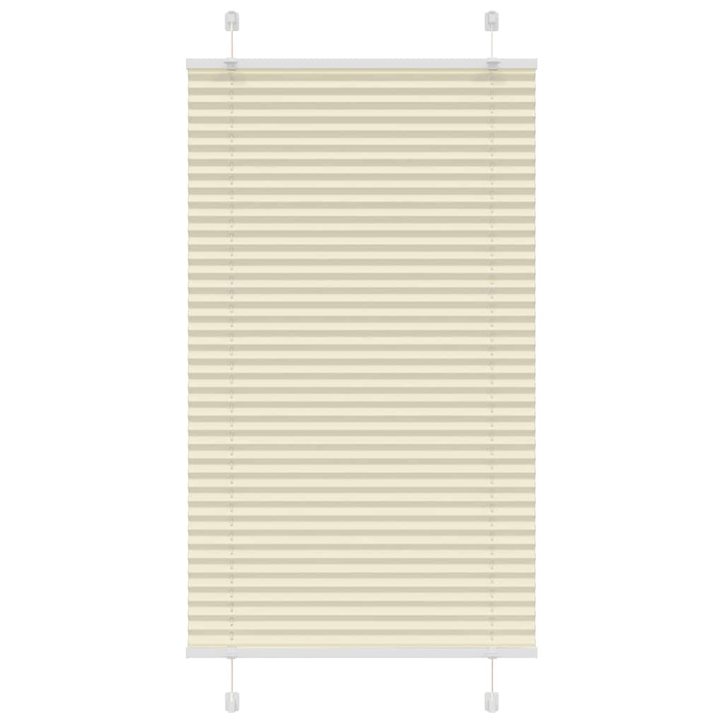 vidaXL Plissee Creme 75x100 cm Stoffbreite 74,4 cm Polyester