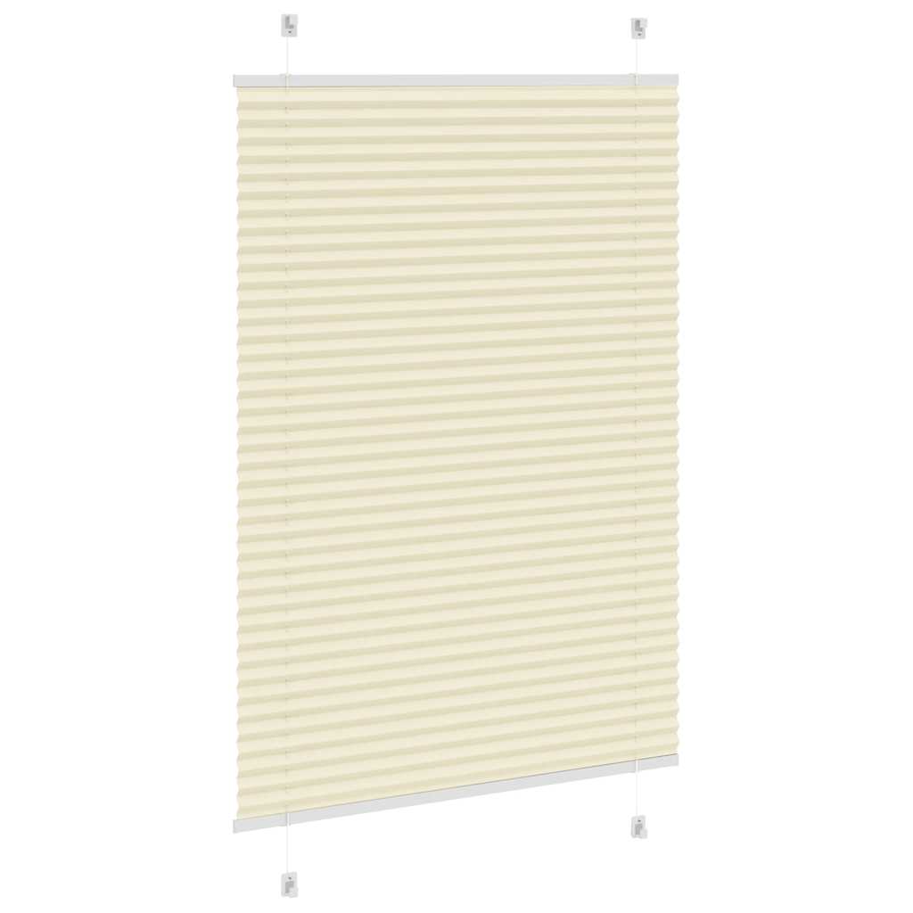 vidaXL Plissee Creme 85x100 cm Stoffbreite 84,4 cm Polyester