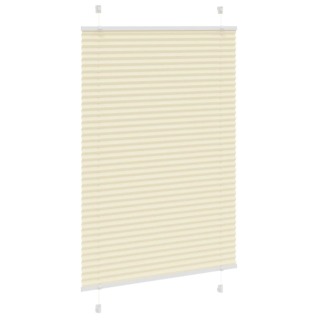 Thumbnail - vidaXL Plissee Creme 85x100 cm Stoffbreite 84,4 cm Polyester