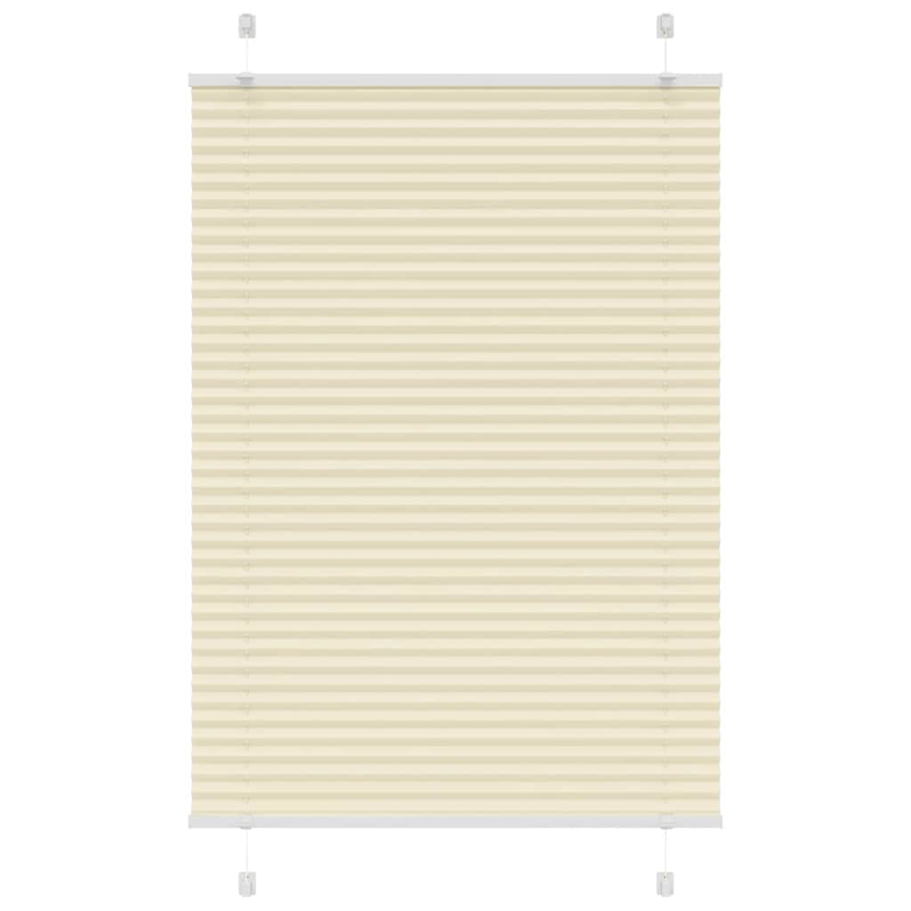 vidaXL Plissee Creme 90x100 cm Stoffbreite 89,4 cm Polyester