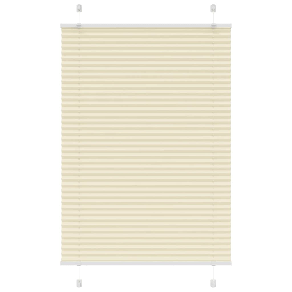 vidaXL Plissee Creme 95x100 cm Stoffbreite 94,4 cm Polyester