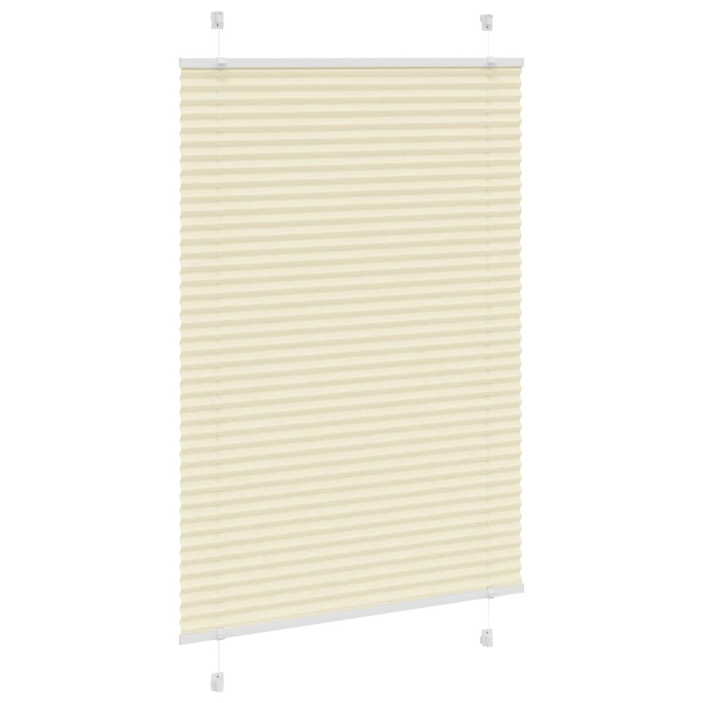 Thumbnail - vidaXL Plissee Creme 95x100 cm Stoffbreite 94,4 cm Polyester