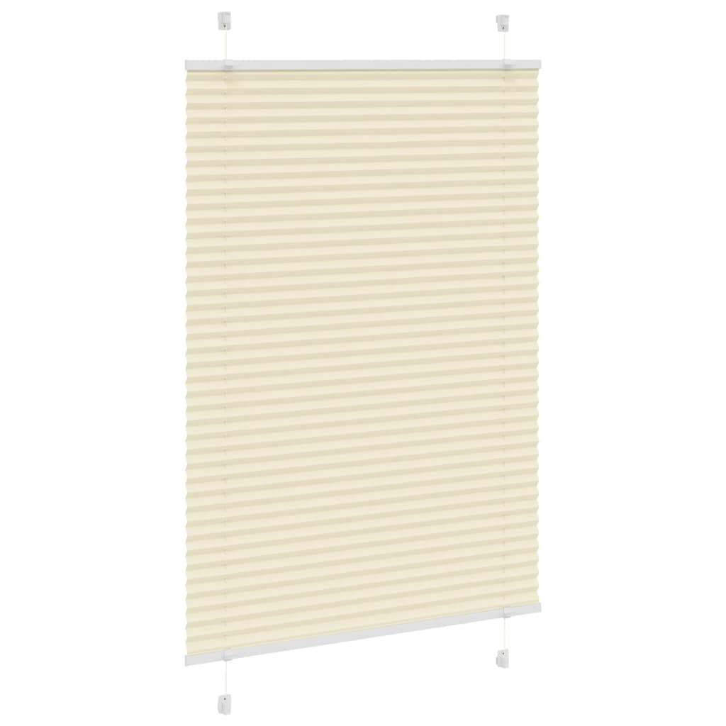 Thumbnail - vidaXL Plissee Creme 100x100 cm Stoffbreite 99,4 cm Polyester