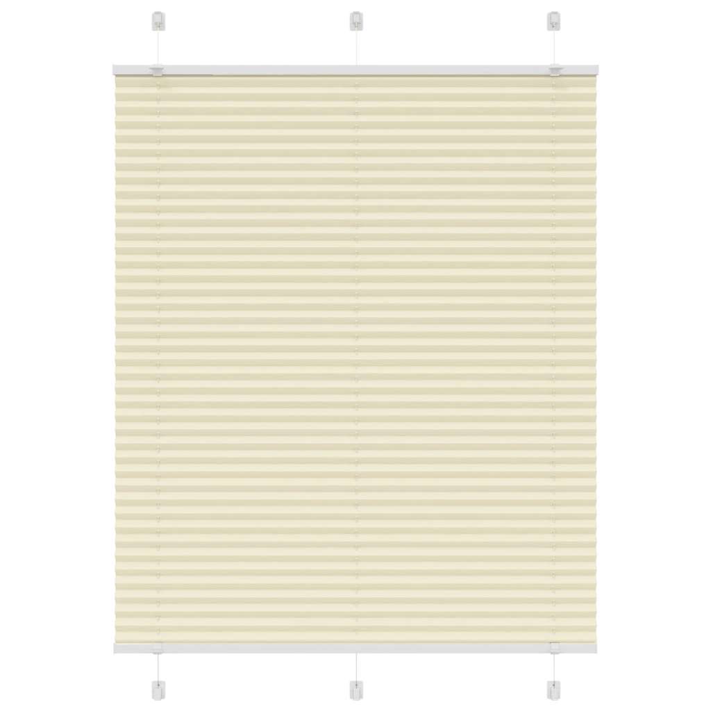 vidaXL Plissee Creme 105x100 cm Stoffbreite 104,4 cm Polyester