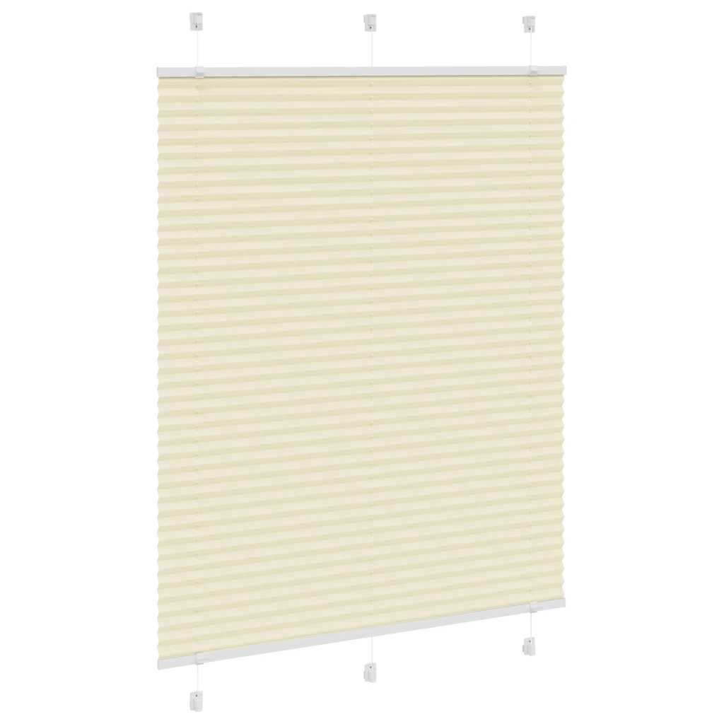 Thumbnail - vidaXL Plissee Creme 105x100 cm Stoffbreite 104,4 cm Polyester