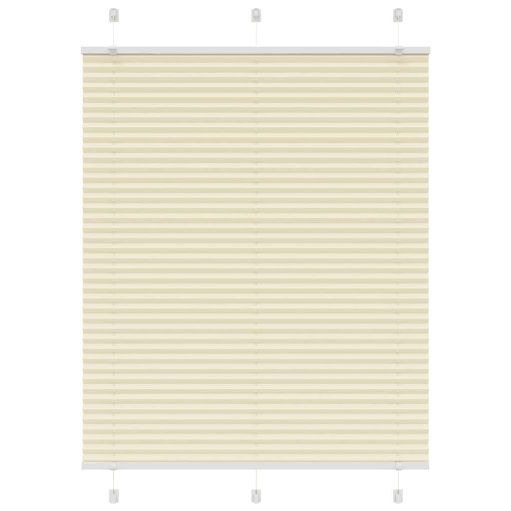 vidaXL Plissee Creme 110x100 cm Stoffbreite 109,4 cm Polyester