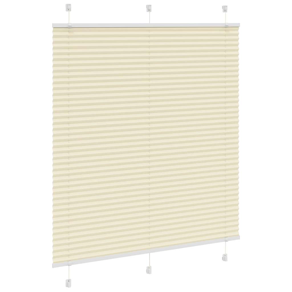 Thumbnail - vidaXL Plissee Creme 115x100 cm Stoffbreite 114,4 cm Polyester