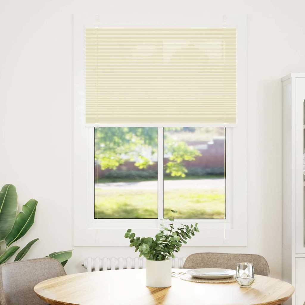 vidaXL laskostettu Blind Cream 100x150 cm Kankaan leveys 99,4 cm