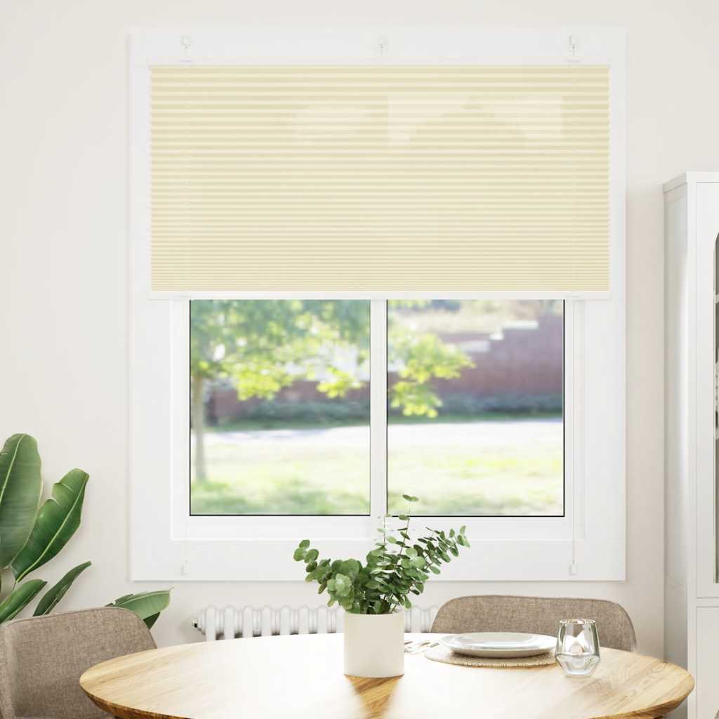 vidaXL plisovaná roleta krémová 120x150 cm Šírka látky 119,4 cm