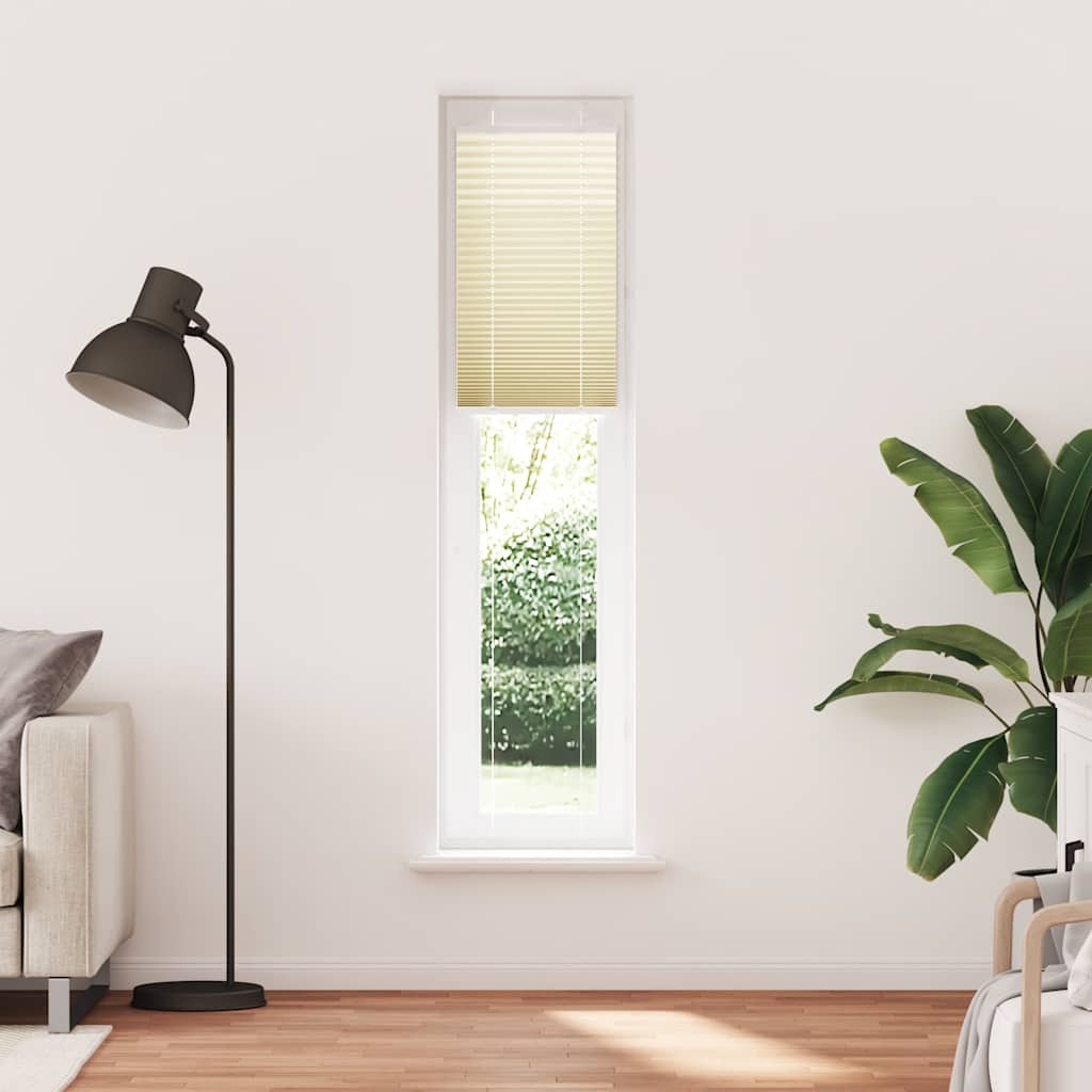 vidaXL pliszírozott redőny krém 50x200 cm szövetszélesség 49,4 cm