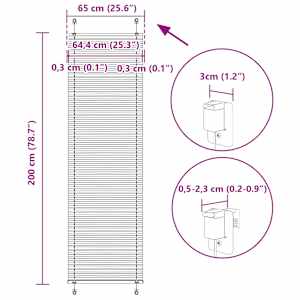 Plisovaná roleta krémová 65x200 cm Šířka látky 64,4cm Polyester - obrázek 14