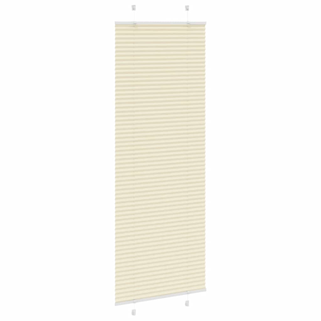 Thumbnail - vidaXL Plissee Creme 75x200 cm Stoffbreite 74,4 cm Polyester