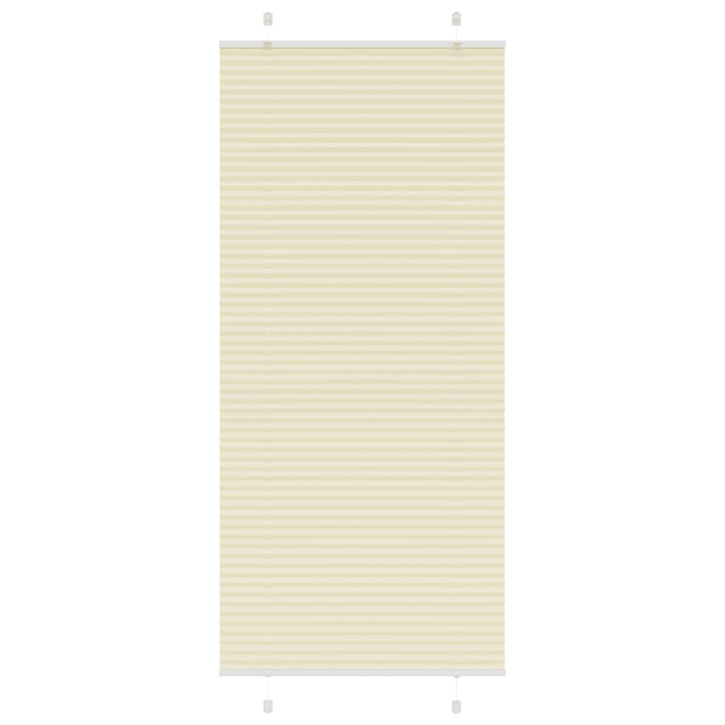 vidaXL Plissee Creme 85x200 cm Stoffbreite 84,4 cm Polyester