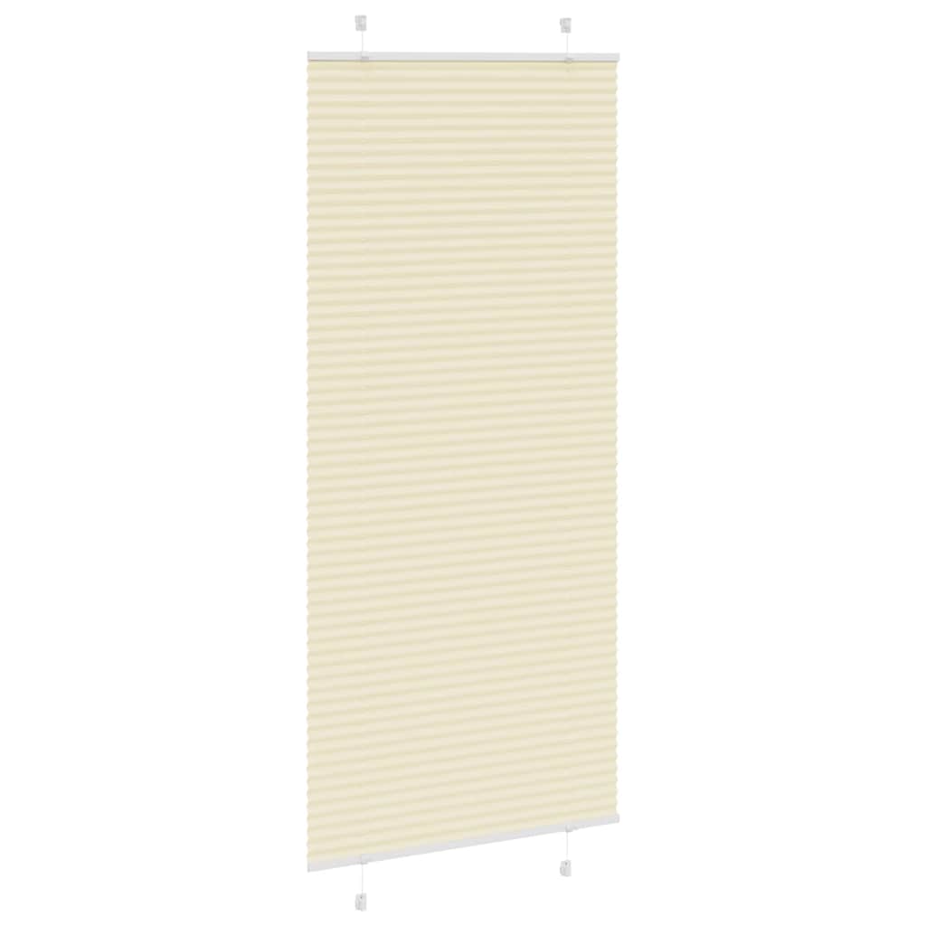 Thumbnail - vidaXL Plissee Creme 85x200 cm Stoffbreite 84,4 cm Polyester