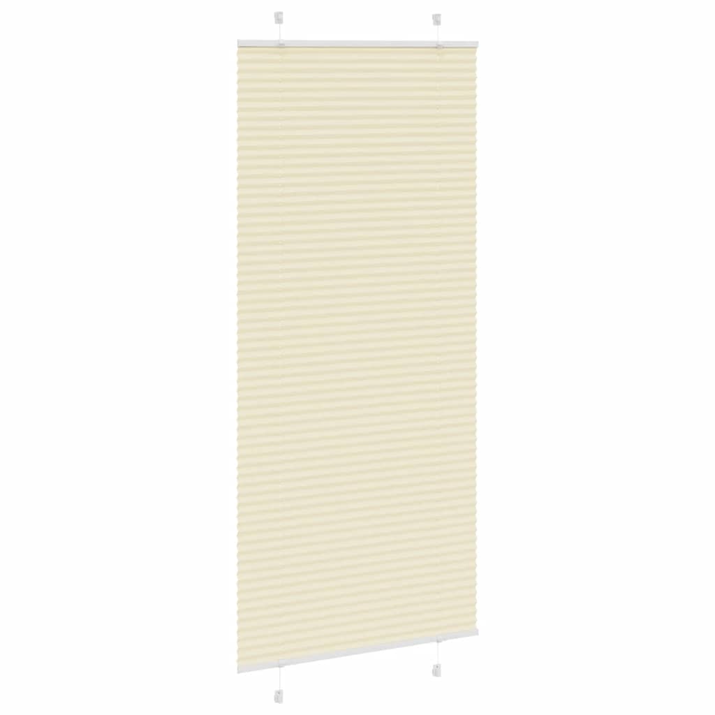 Thumbnail - vidaXL Plissee Creme 95x200 cm Stoffbreite 94,4 cm Polyester