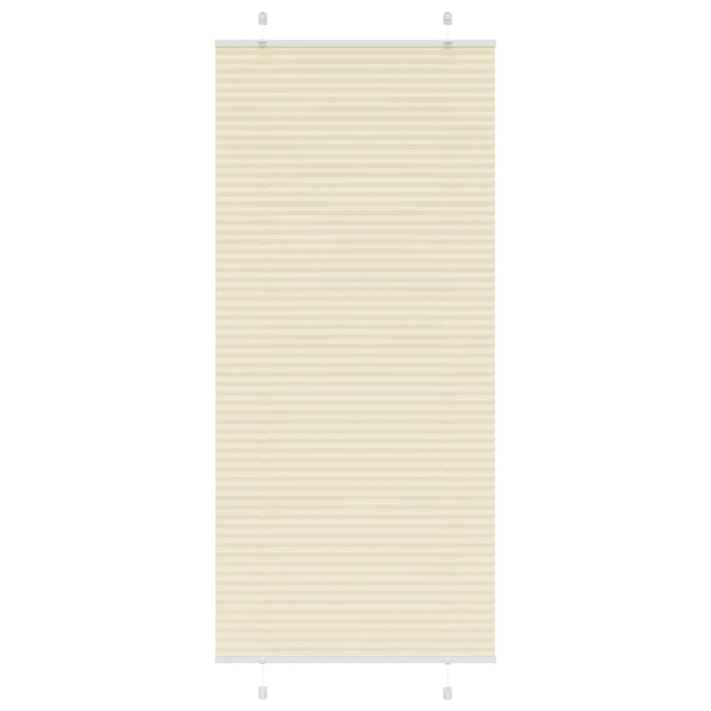 vidaXL Plissee Creme 100x200 cm Stoffbreite 99,4 cm Polyester