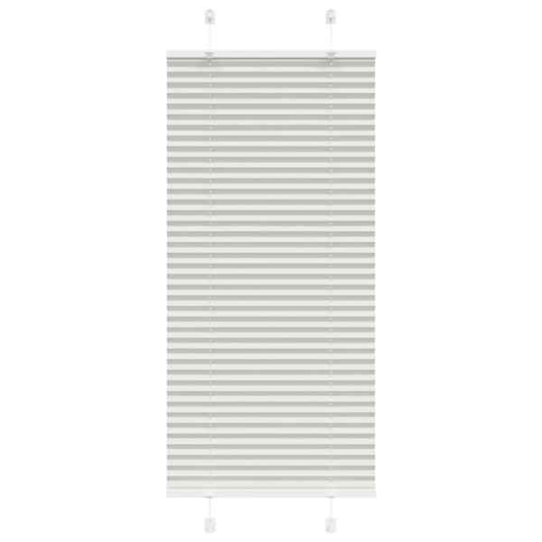 vidaXL plisseeritud ruloo helehall 65x100 cm kanga laius 64,4 cm