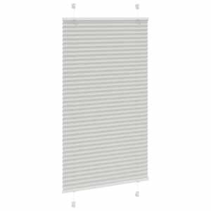 Plisovaná roleta světle šedá 70x100 cm Šířka látky 69,4 cm - obrázek 3