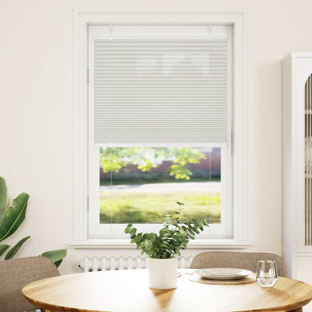 vidaXL laskostettu kaihdin vaaleanharmaa 75x100 cm kankaan leveys
