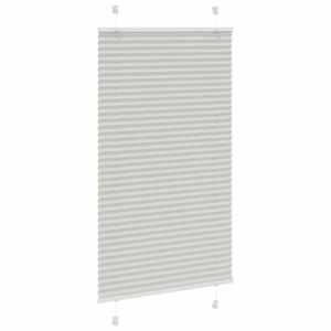 Plisovaná roleta světle šedá 75x100 cm Šířka látky 74,4 cm - obrázek 3