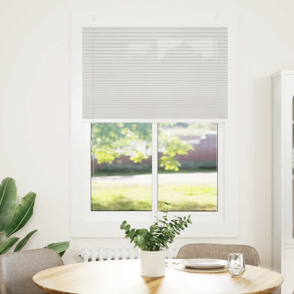 vidaXL pliszírozott redőny világosszürke 85x100 cm szövetszélesség