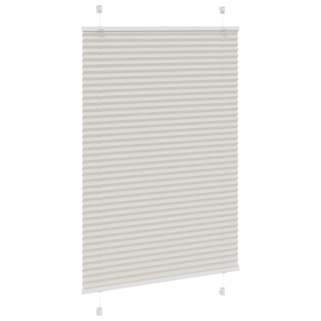 Thumbnail - vidaXL Plissee Hellgrau 90x100 cm Stoffbreite 89,4 cm Polyester