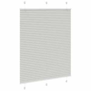 Plisovaná roleta světle šedá 105x100 cm Šířka látky 104,4 cm - obrázek 3