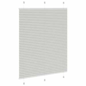 Plisovaná roleta světle šedá 105x100 cm Šířka látky 104,4 cm - obrázek 4