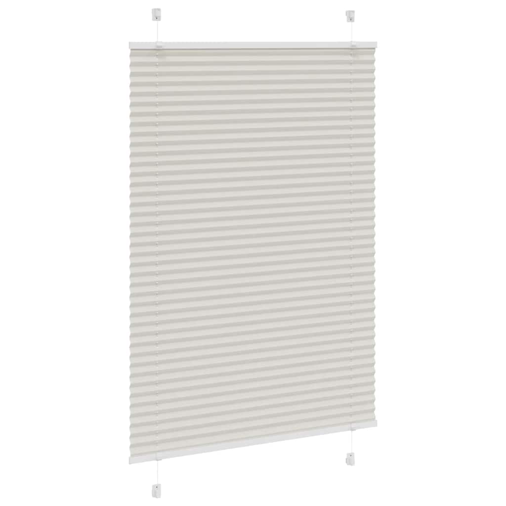 Thumbnail - vidaXL Plissee Hellgrau 100x150 cm Stoffbreite 99,4 cm Polyester