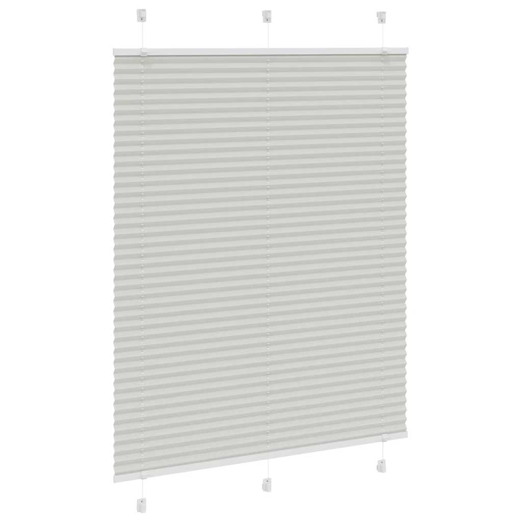 Thumbnail - vidaXL Plissee Hellgrau 110x150 cm Stoffbreite 109,4 cm Polyester