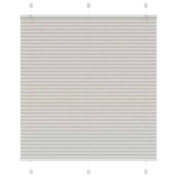 vidaXL plisseeritud ruloo helehall 115x150 cm kanga laius 114,4 cm