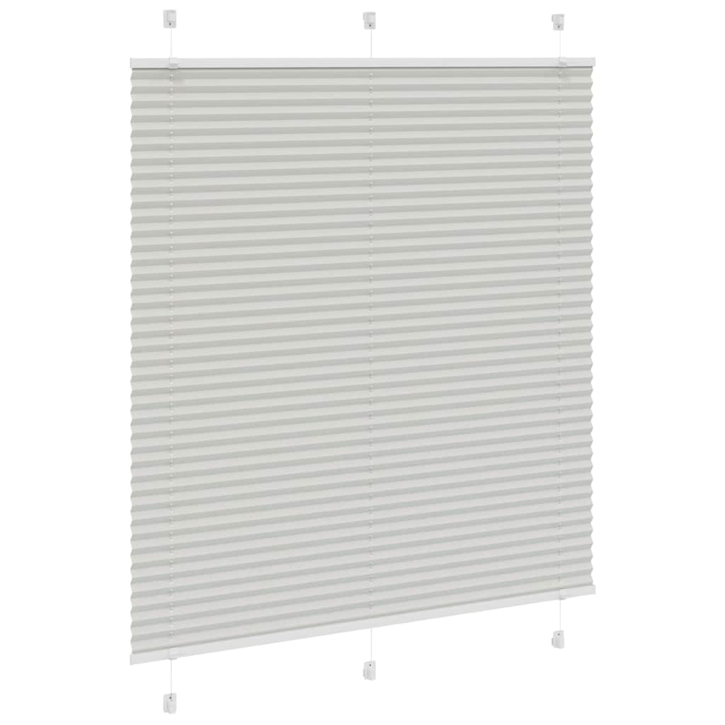 Thumbnail - vidaXL Plissee Hellgrau 120x150 cm Stoffbreite 119,4 cm Polyester