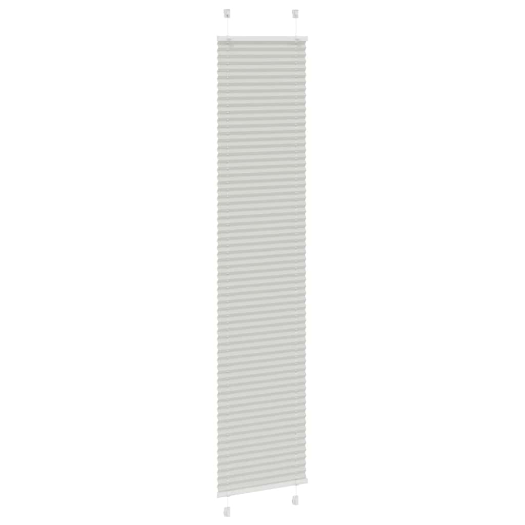 Thumbnail - vidaXL Plissee Hellgrau 45x200 cm Stoffbreite 44,4 cm Polyester
