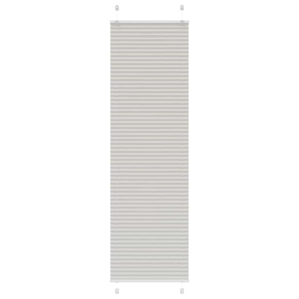 Thumbnail - vidaXL Plissee Hellgrau 65x200 cm Stoffbreite 64,4 cm Polyester