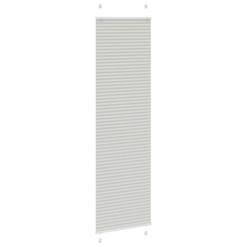 Thumbnail - vidaXL Plissee Hellgrau 65x200 cm Stoffbreite 64,4 cm Polyester