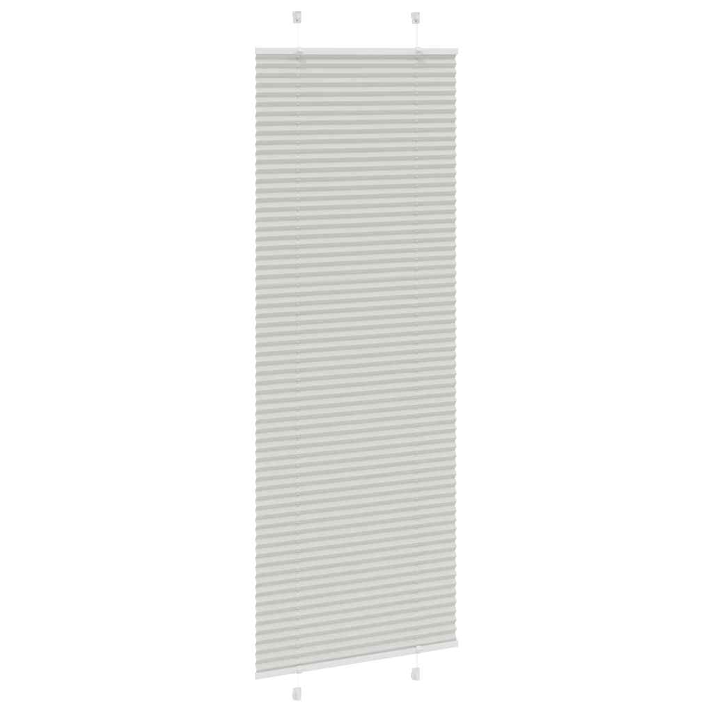 vidaXL pliszírozott redőny világosszürke 70x200 cm szövetszélesség