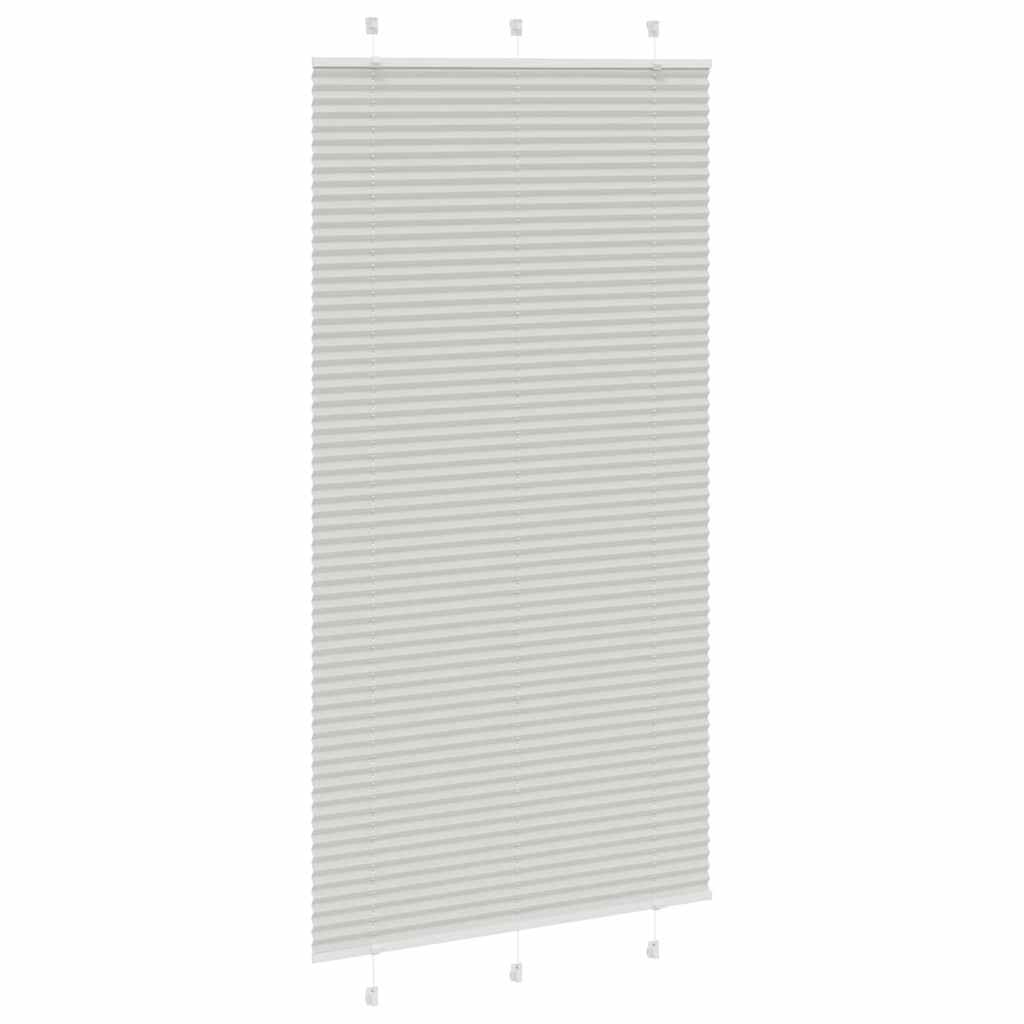 Thumbnail - vidaXL Plissee Hellgrau 110x200 cm Stoffbreite 109,4 cm Polyester