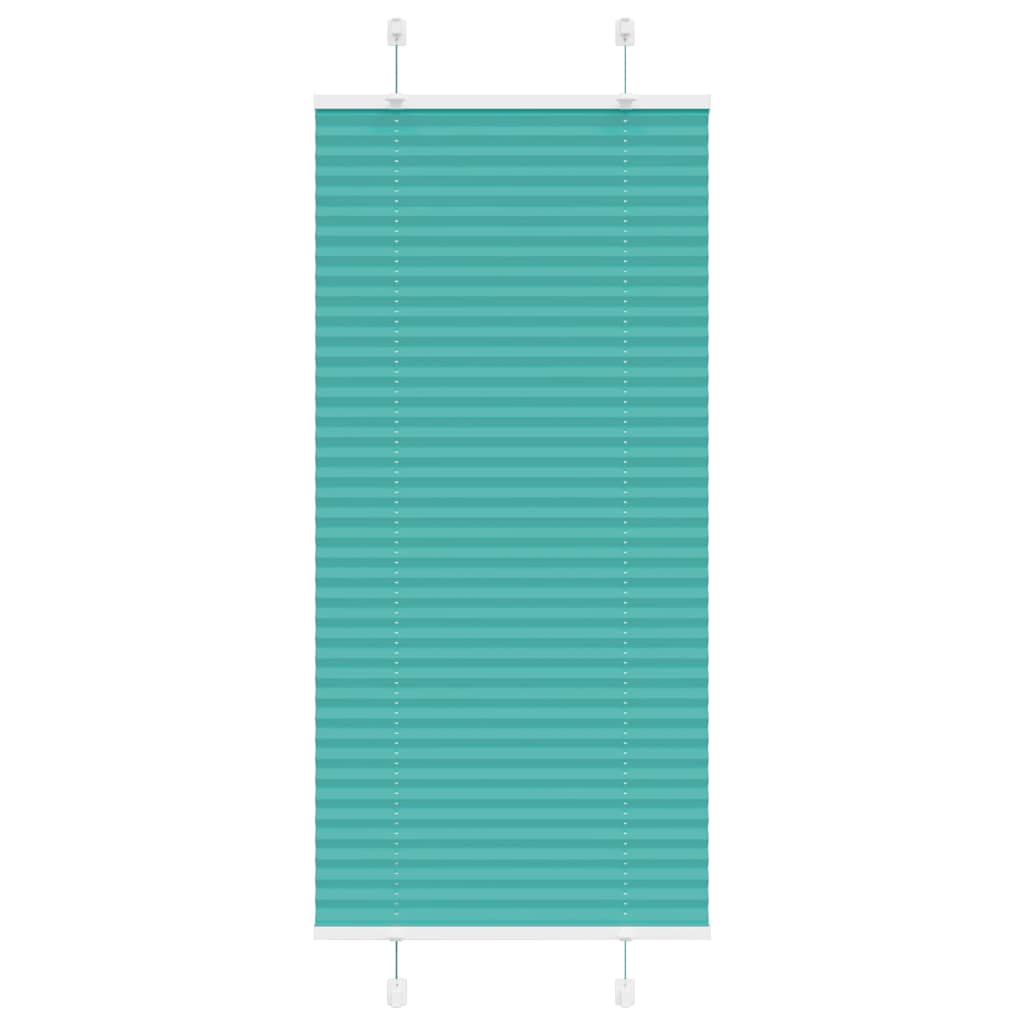 vidaXL Jaluză plisată verde petrol 60x100 cm Lățime țesătură 59,4 cm