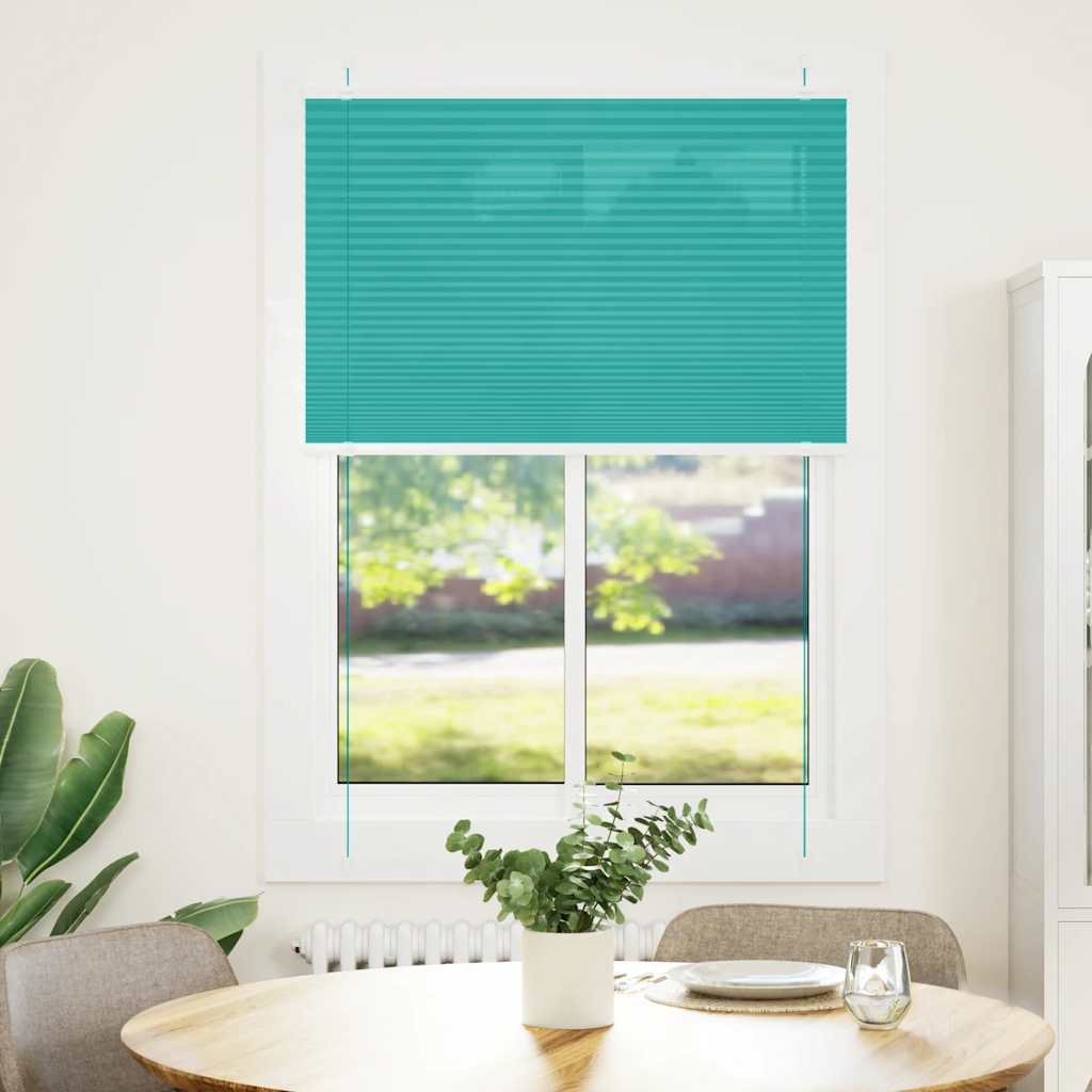 vidaXL pliszírozott redőny Benzinzöld 85x100 cm szövetszélesség