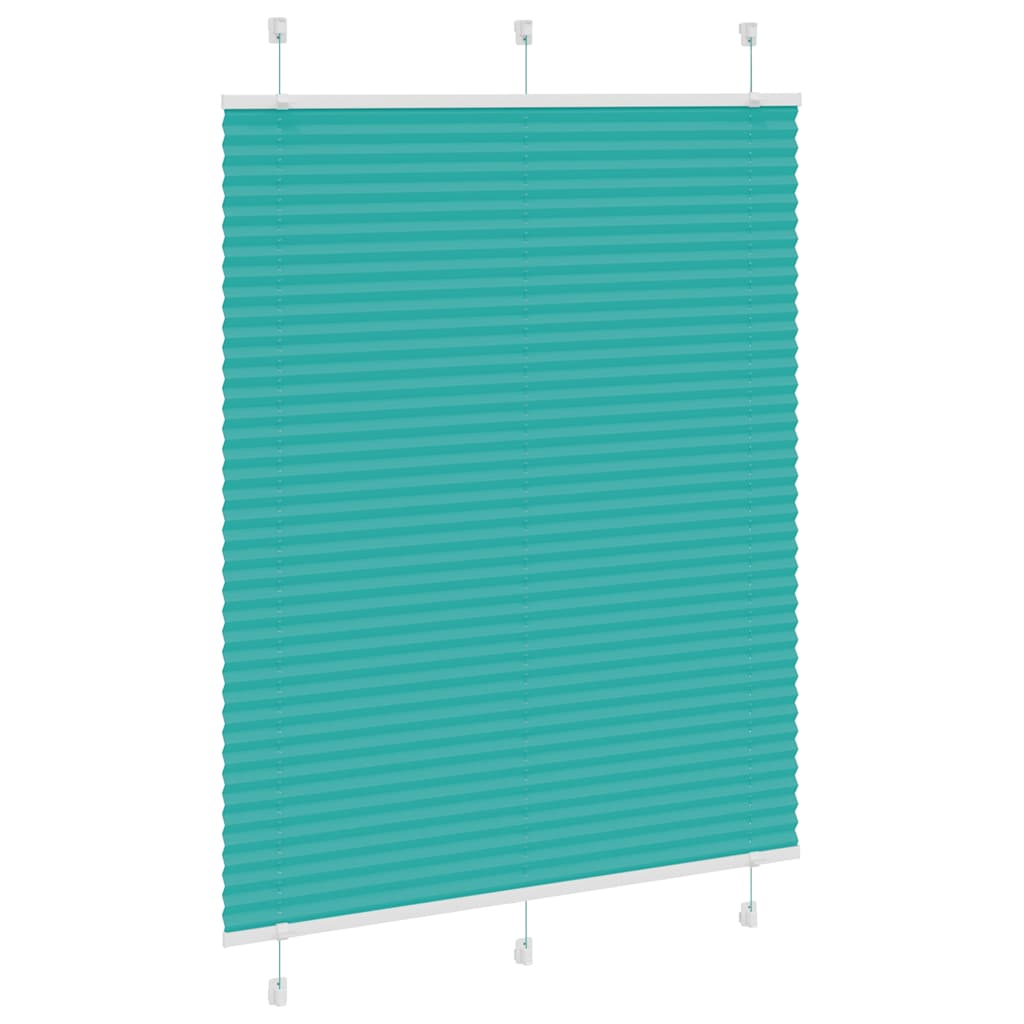 Thumbnail - vidaXL Plissee Petrolgrün 105x100 cm Stoffbreite 104,4 cm Polyester