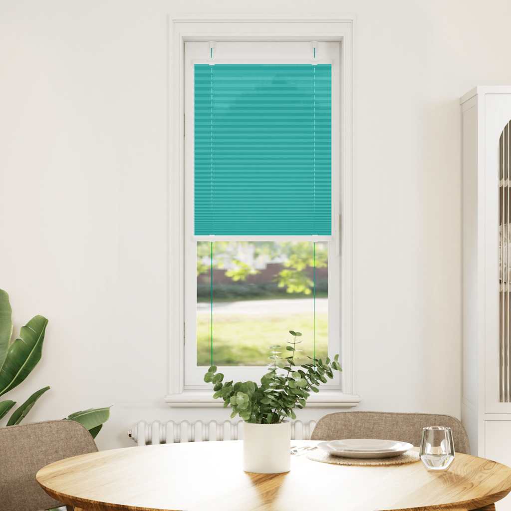 vidaXL Plissé rolgordijn 50x150 cm stofbreedte 49,4 cm petrol groen afbeelding